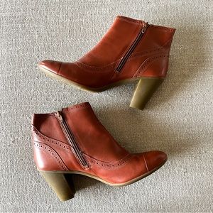 Camper Western Brown Leather Ankle Booties Size EU40